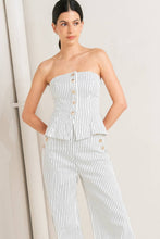 Nautical Natalie Strapless Corset Top