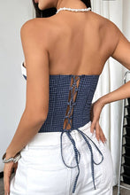 Ahoy Navy & White Corset Top