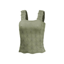 Floral Sculpt Jacquard Fitted Tank