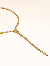 Cieline 18K Yellow Gold Non-Tarnish CZ Lariat Necklace