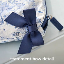 Something Navy Bow Crinkle Makeup & Toiletry Bag