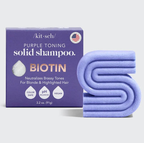 Purple Toning Shampoo Bar for Color Treated & Grey Hair by Kitsch