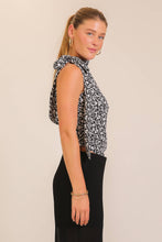 Midnight Garden Scarf Neck Top