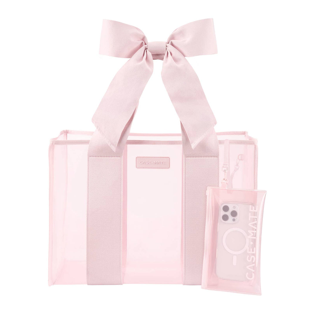 Special Edition Bow Beach Tote With Phone Pouch