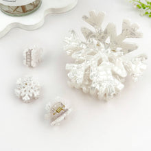 Christmas Snowflake Hair Clip in Glistening White
