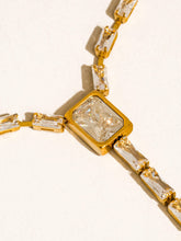 Cieline 18K Yellow Gold Non-Tarnish CZ Lariat Necklace