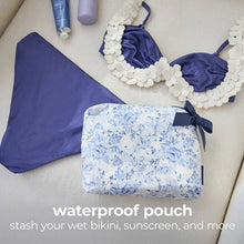 Something Navy Bow Crinkle Makeup & Toiletry Bag