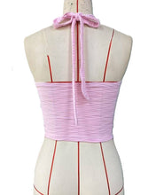 Cute & Stylish Bow Tie Halter Neck Crop Top in White