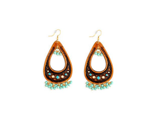 Camella Hand-Tooled Leather Earrings