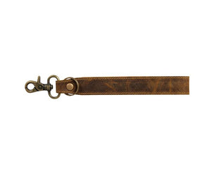 Vintage Leather Handle Keychain