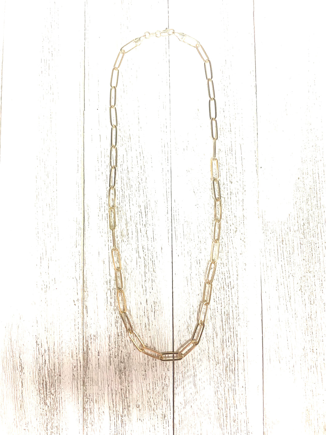 18k Gold Filled Classic Paperclip Chain