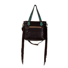 Turquoise Zapata Cowhide & Leather Fringe Bag