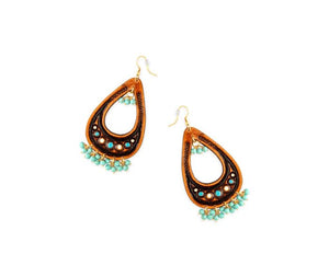 Camella Hand-Tooled Leather Earrings