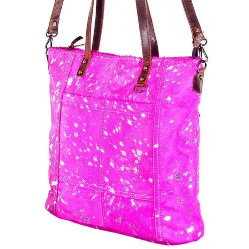 Southern Barbie Shimmer Cowhide Tote