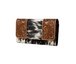 Classic Country Hand Tooled Cowhide Wallet