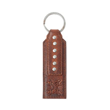 Zidana Crimson Dust Leather Key Fob