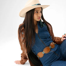 Loyal West Alta Buena Leather Belt in Brown