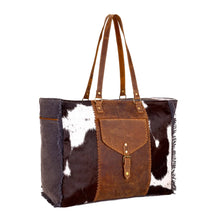 Penstemon Leather & Cowhide Weekender