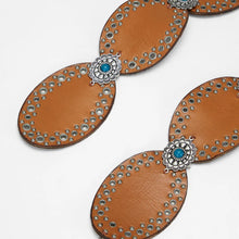 Loyal West Alta Buena Leather Belt in Brown