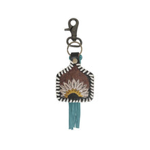 Stitched Cow Tag Key Chain