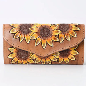 Sunflower Snap Leather Wallet