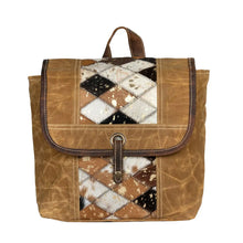 Lydia Cowhide Patchwork Backpack