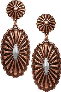 Western Concho Post Earrings