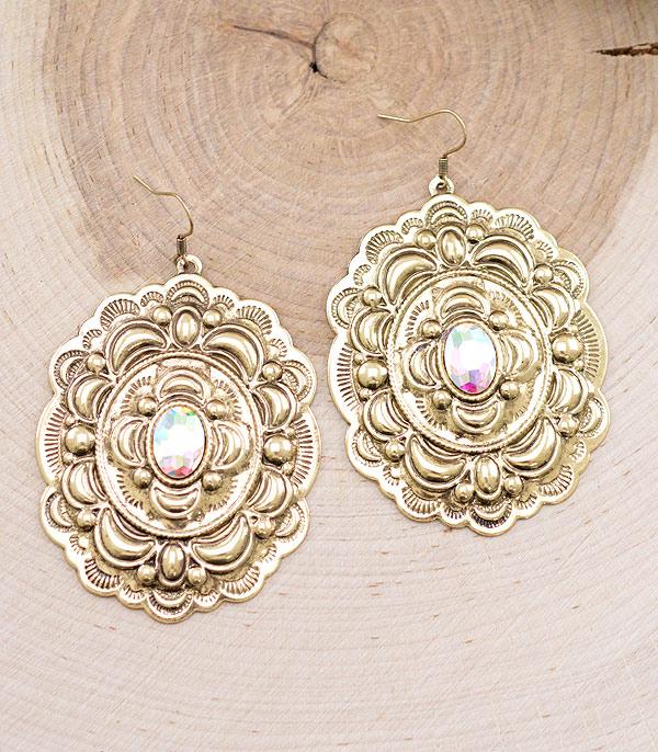 Bling Concho Dangle Earrings