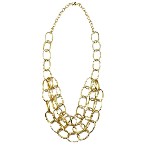 Brass Large-Linked Chain Necklace