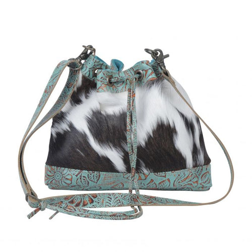 Teal Vines Bucket Bag