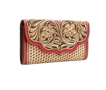 Shapely Tooled Leather Wallet