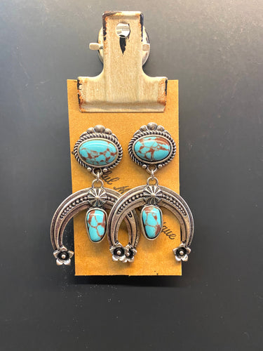 Faux Turquoise Naja Earrings