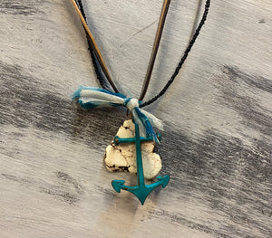 Charmed Rock & Anchor Necklace