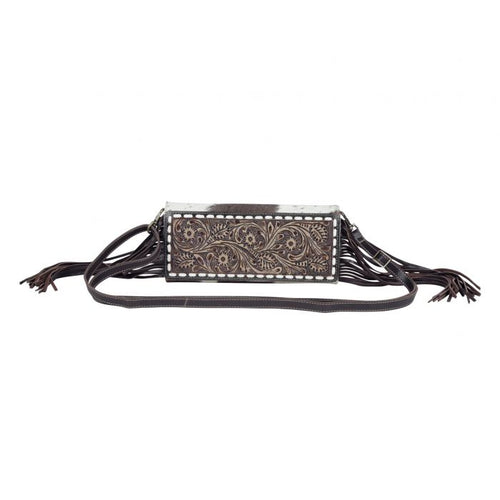 Dark Tooled Fringe Wallet