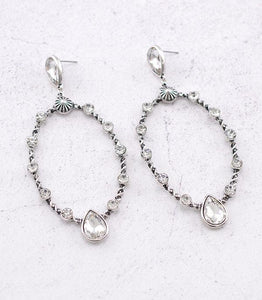 Glass Stone Bling Earrings