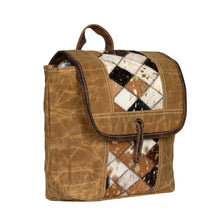 Lydia Cowhide Patchwork Backpack