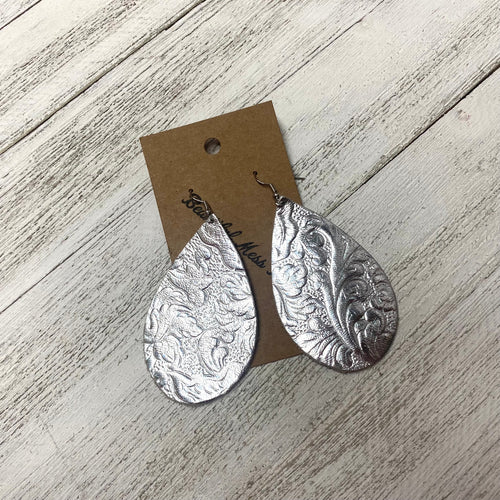 No Tears Here Leather Earrings