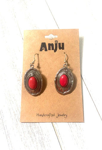 Anju Akashi Red Earrings