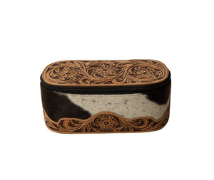 Hand Tooled Cowhide Makeup Kit