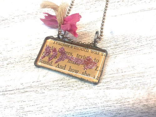 Shadowbox Arrow  Pendant Handmade Necklace