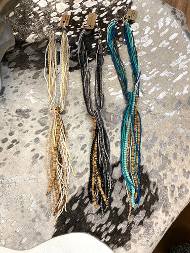 Multi-Bead Strand “Y” Necklace