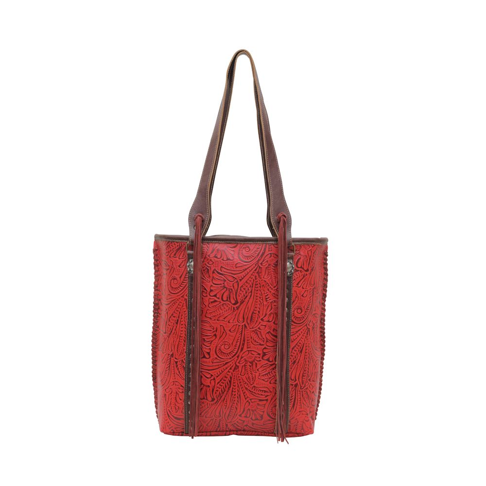 The Envy Red Leather Tote