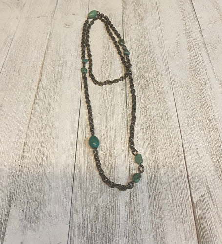 Turquoise and Bronze Layer Necklace