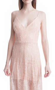Shimmery Lace Overlay Dress