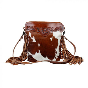 Not a JP Leather Tooled Cowhide Bag