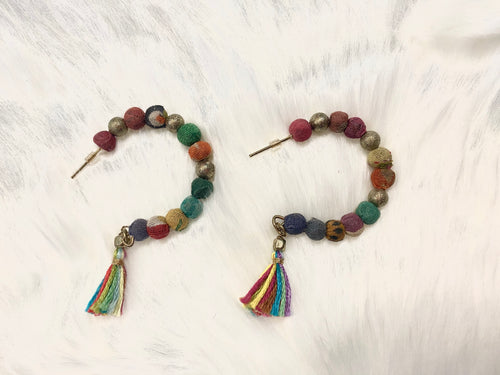 Honest Bead Kantha Earrings