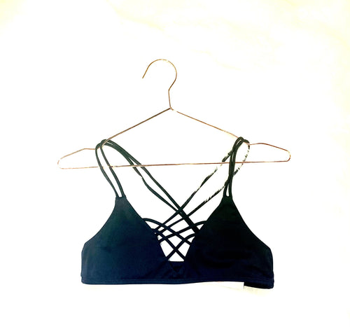 Solid Strappy Bikini Top