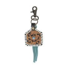 Stitched Cow Tag Key Chain