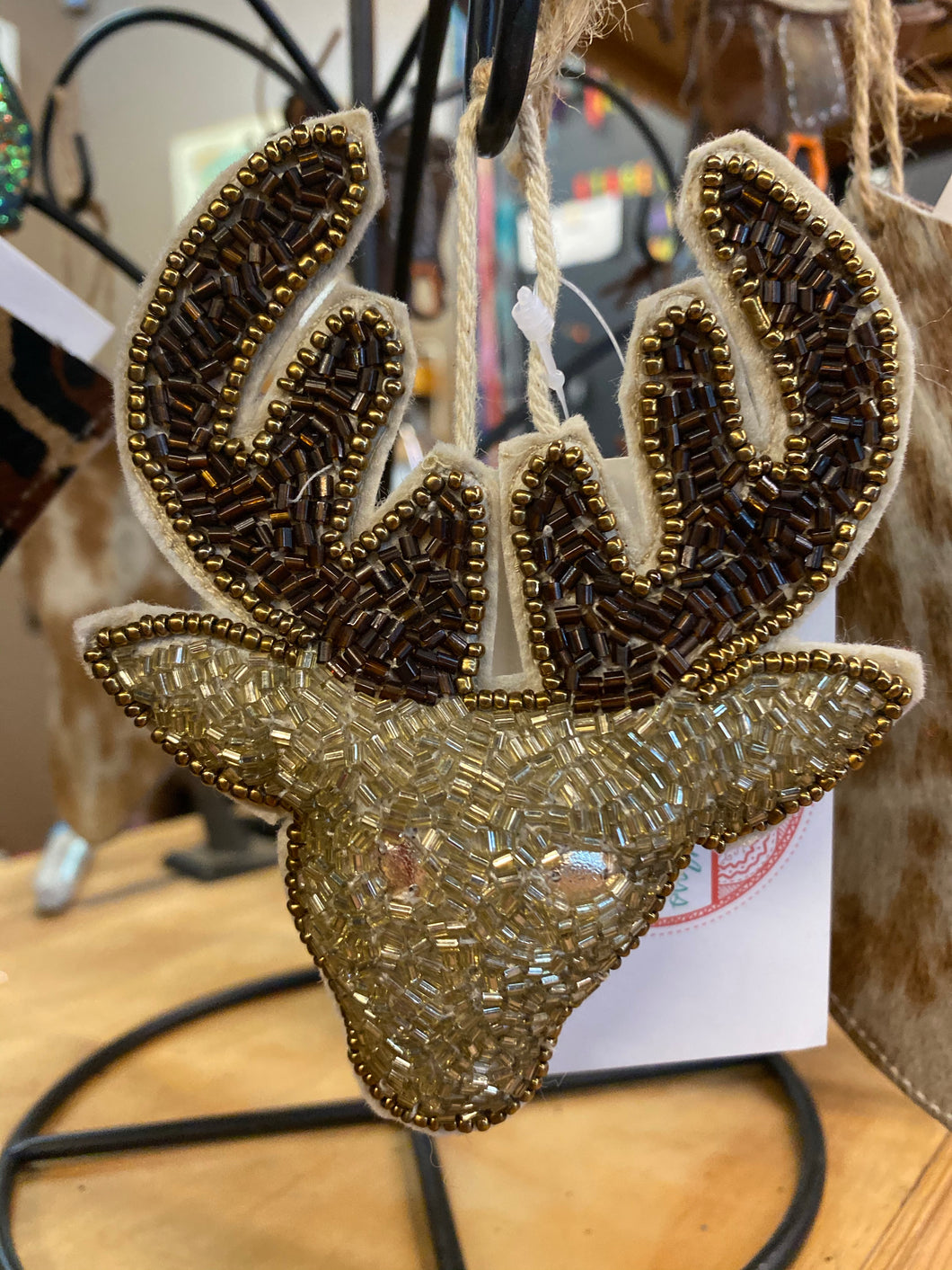 Beaded Reindeer Ornament