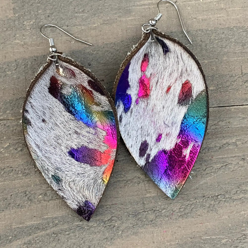 Cowhide Leather Earrings